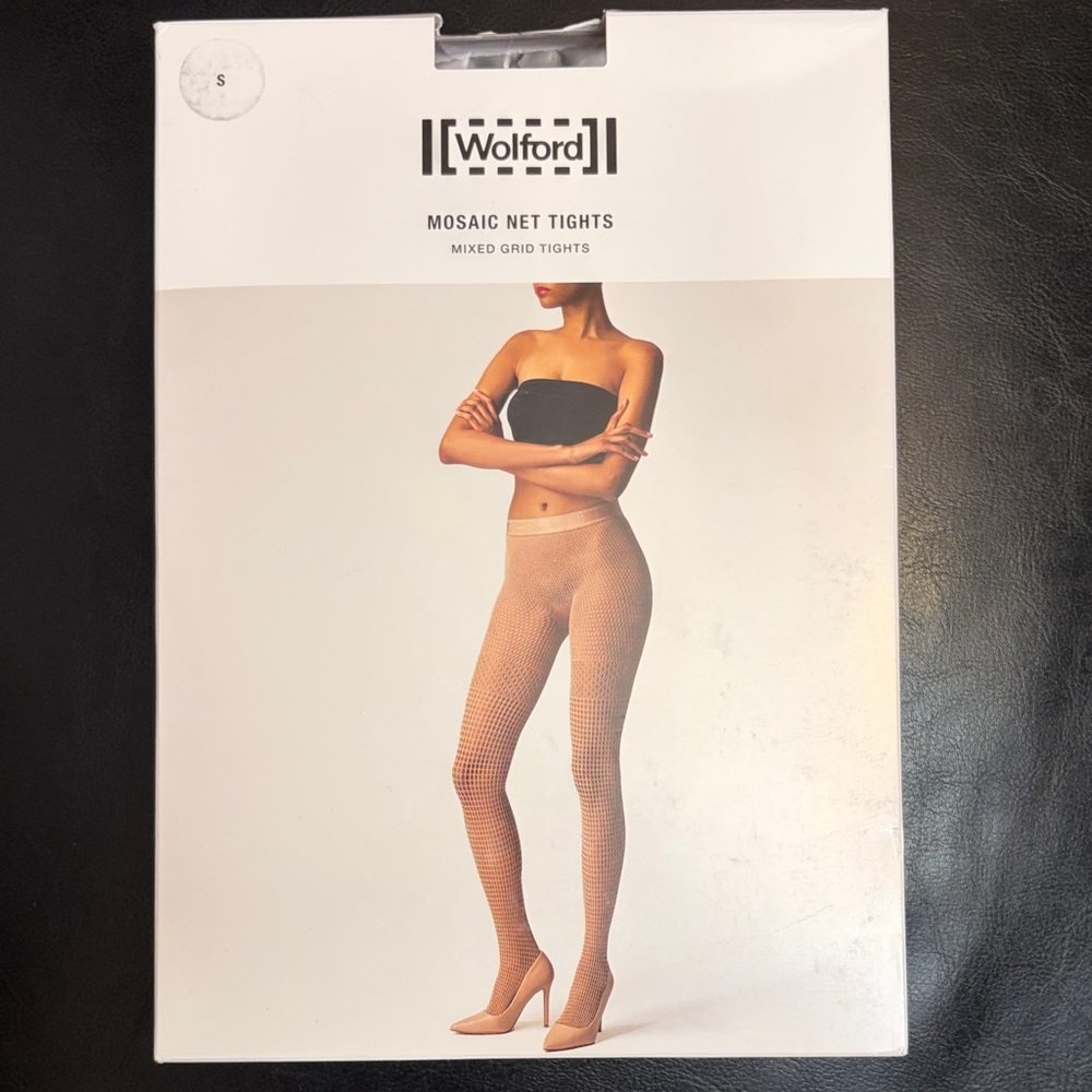 Wolford Mosaic Net Tights - Black